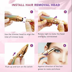 2 In 1 Rechargeable Electric Eyebrow Trimmer