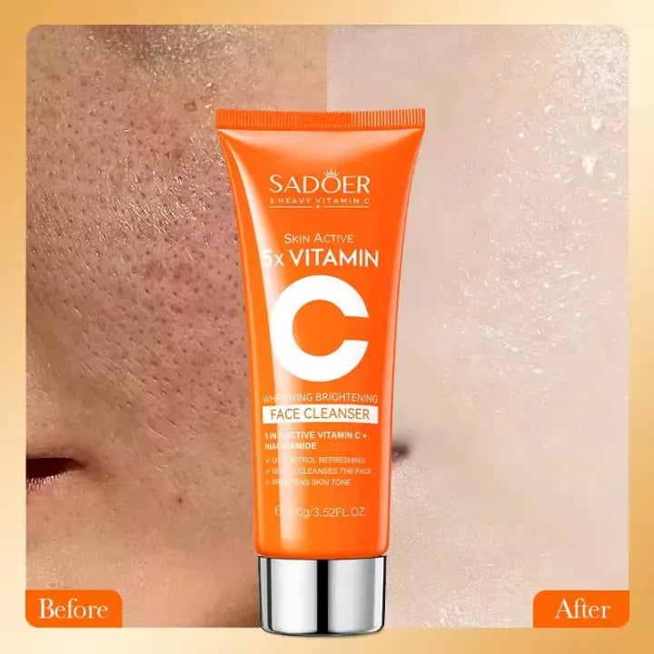 vSADOER Vitamin C Brightening Face Wash (Deep Clean & Oil Control)