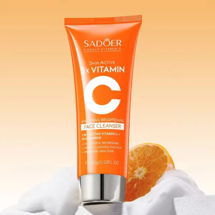 vSADOER Vitamin C Brightening Face Wash (Deep Clean & Oil Control)