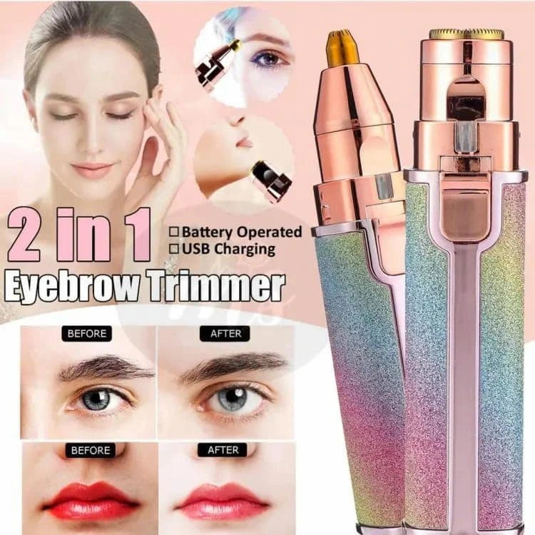 2 In 1 Rechargeable Electric Eyebrow Trimmer